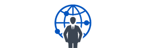 Man with the World Icon